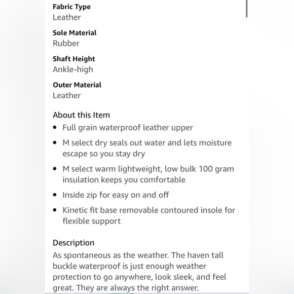 MERRELL Waterproof Haven Bluff Polar Zip Winter Boot Leather Wool Tweed Shoe 7 - Picture 11 of 12